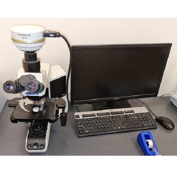 מיקרוסקופ לסליידים - Olympus BX43 upright Microscope + DP70 camera
